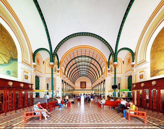 Poste centrale de Saigon intérieur